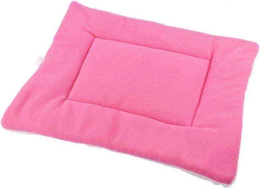 Pink - Universal Pet Pillow - Soft Fleece Square Sleeping Pad for Dogs and Cats - S:45X32CM (1 Piece)