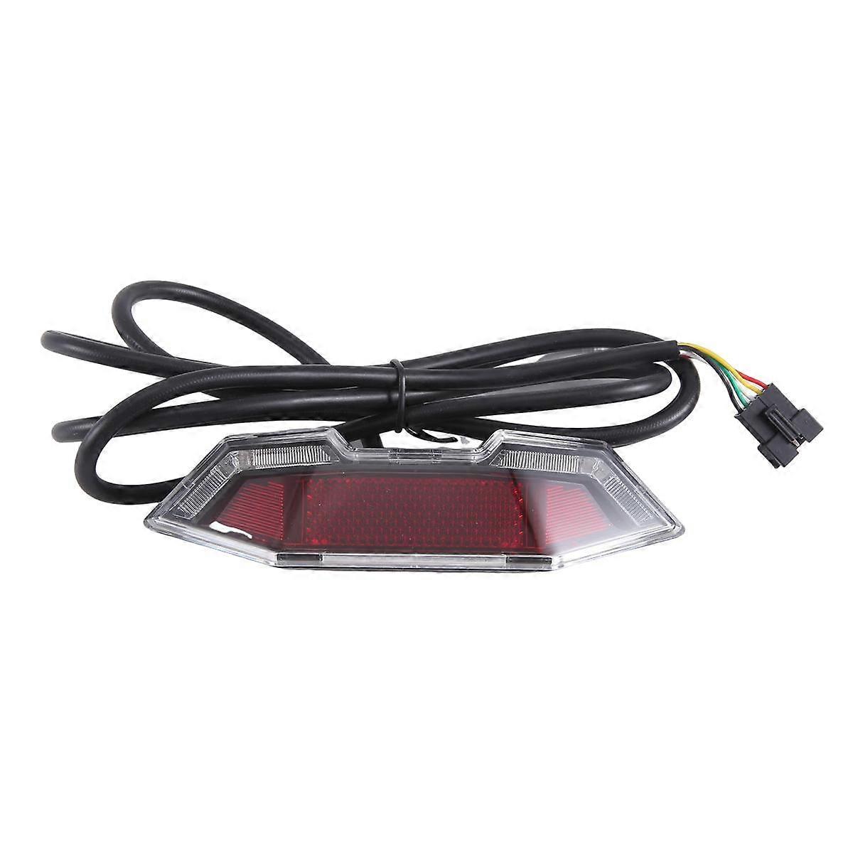 Fanale posteriore per bicicletta elettrica da 36 V, LED, di sicurezza, per guida notturna, accessori per ciclismo. Nero