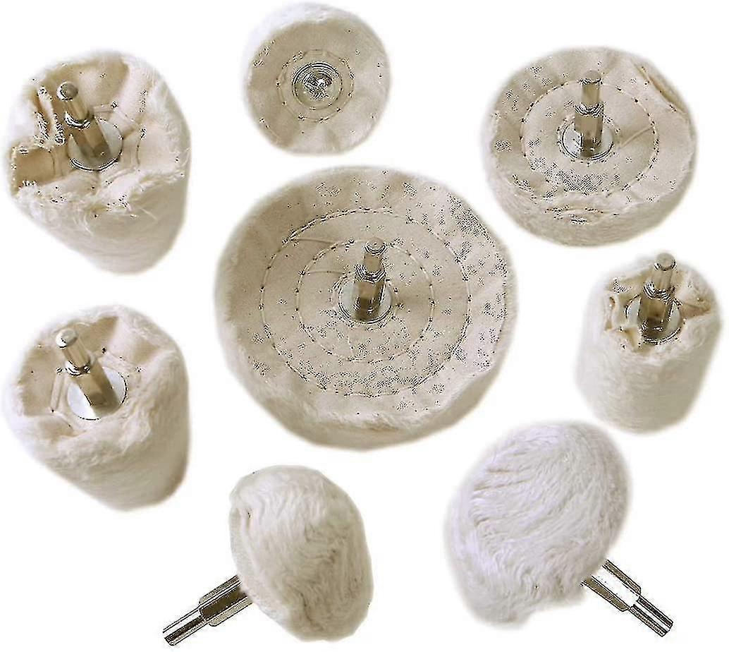 Kit per lucidatura di trapani in alluminio, kit per lucidatura di alluminio, spazzola per lucidatura di trapani, acciaio inossidabile cromato, metallo in alluminio, 8 pezzi