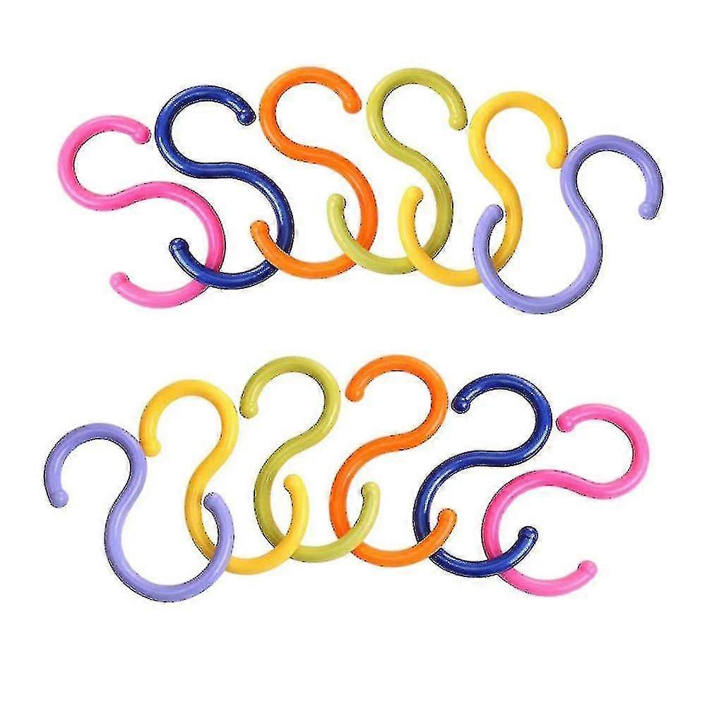 Multi Purpose Plastic S Shaped Hook Pack Of 12 Hc51-3