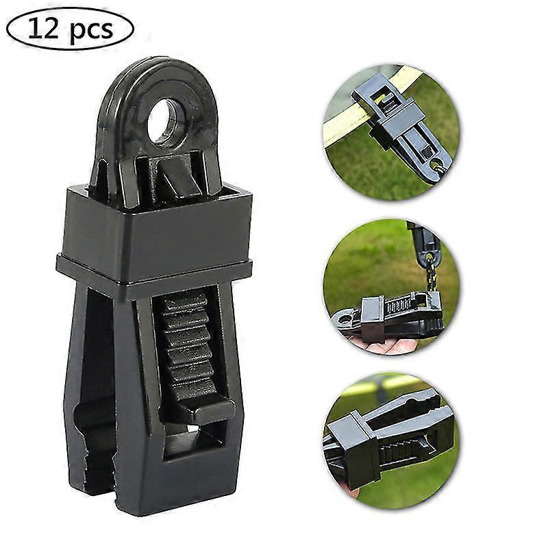 12 Pcs Tent Clip, Plastic Multifunctional Portable For Camping