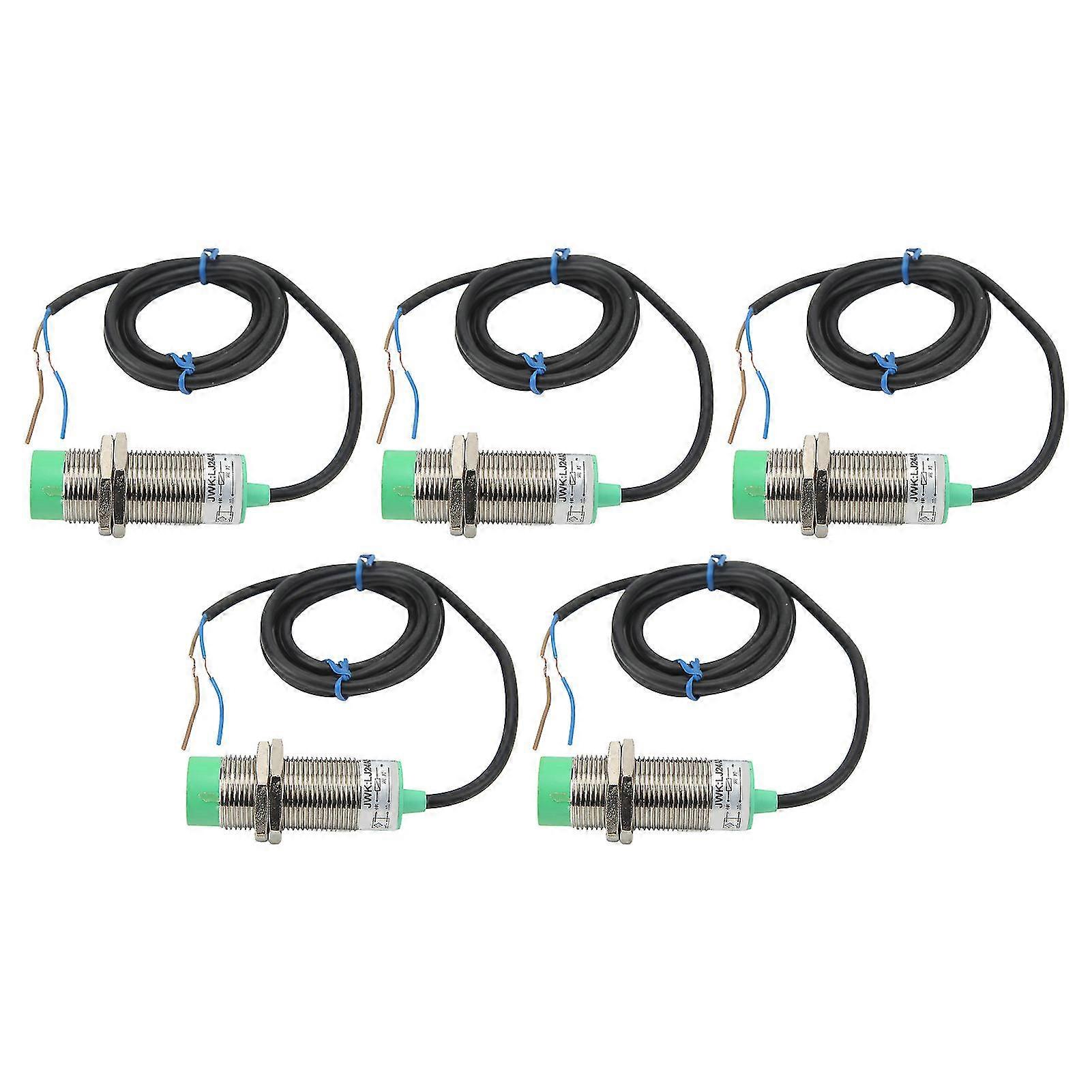 5 Pcs Proximity Sensor 2 Wire Normally Open 10mm Detecting Distance M24x1.5 Proximity Sensor Detection Switch 90?250VAC?