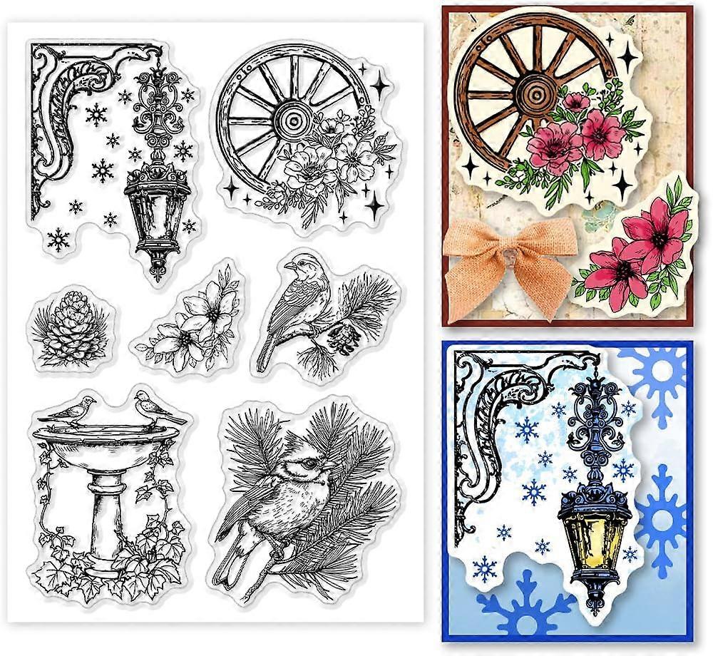 PVC Plastic Clear Stamps for DIY Scrapbooking Photo Album Making Mixed Shapes 160x110mm