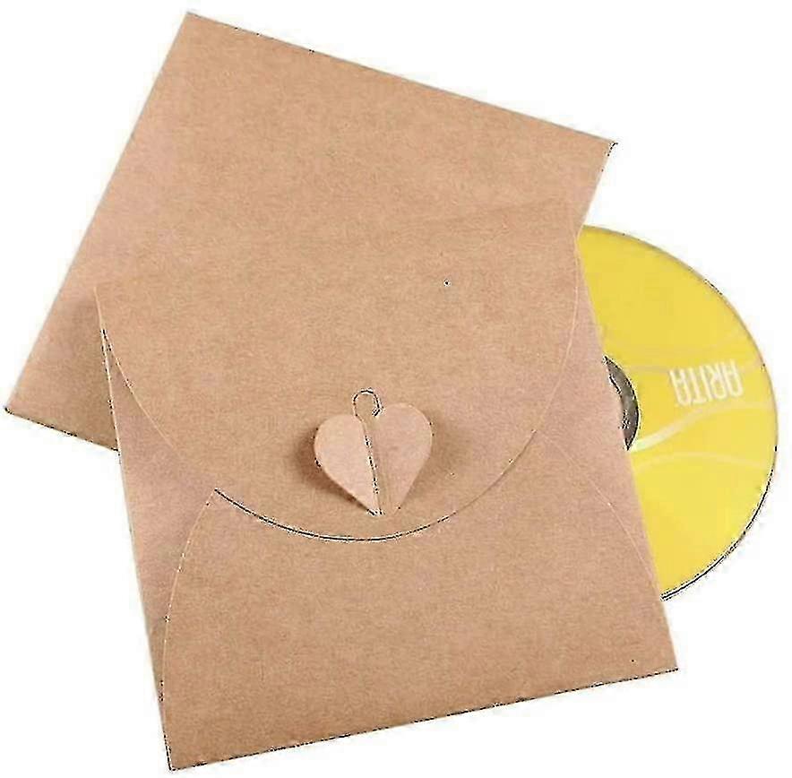 Kraft paper envelope, creative retro cute heart-shaped envelope