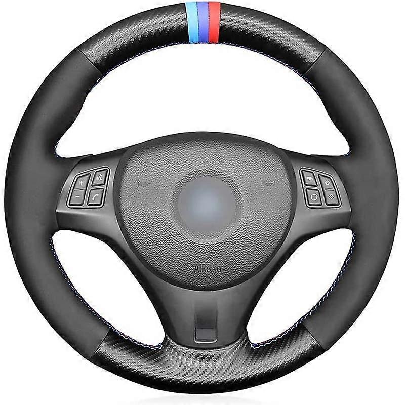 Κάλυμμα τιμονιού αυτοκινήτου Diy χέρι-ραμμένο γνήσιο για BMW 1 σειρά E81 E82 E87 E88 το /3 σειρά E90 E91 E92 E93/M3 E90 E92 E93