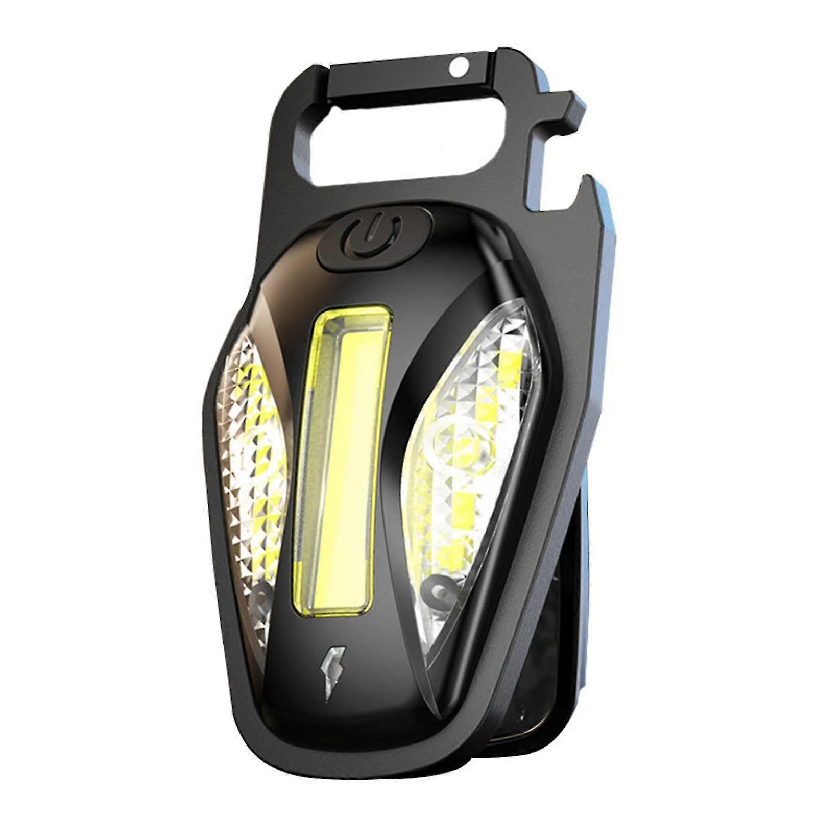 Portable Camping Light, Multifunctional Led Keychain Flashlight, 5 Light Modes Portable Pocket Light With Folding Bracket