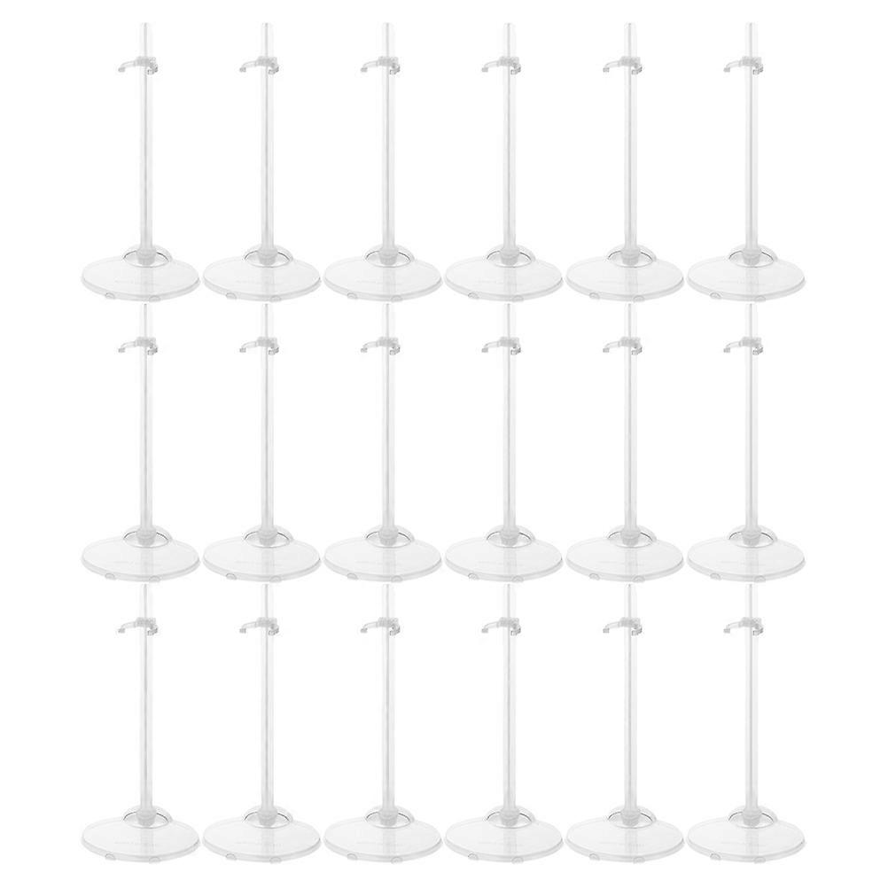 18Pcs Holding Stands Doll Supports Display Racks Transparent Racks (Transparent)