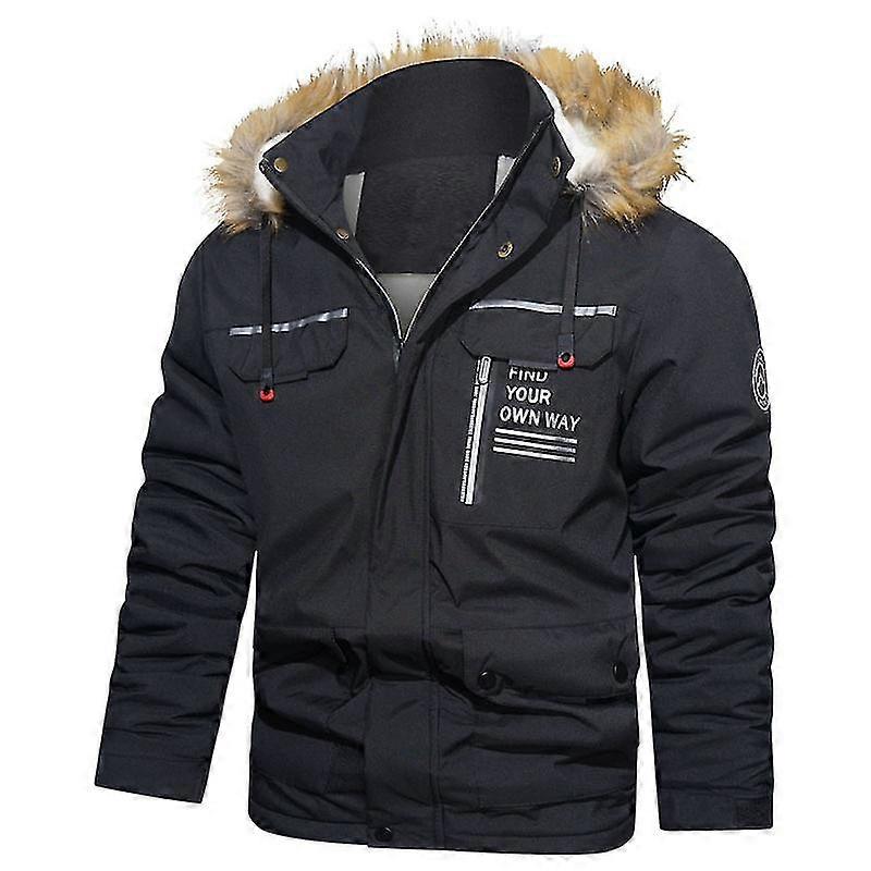 2022 Mænd Efterår Vinterjakke Mænd Fleece Hætte jakker Mænd Kausal Varme Hættetrøjer Thicken Herre Windbreaker Frakker