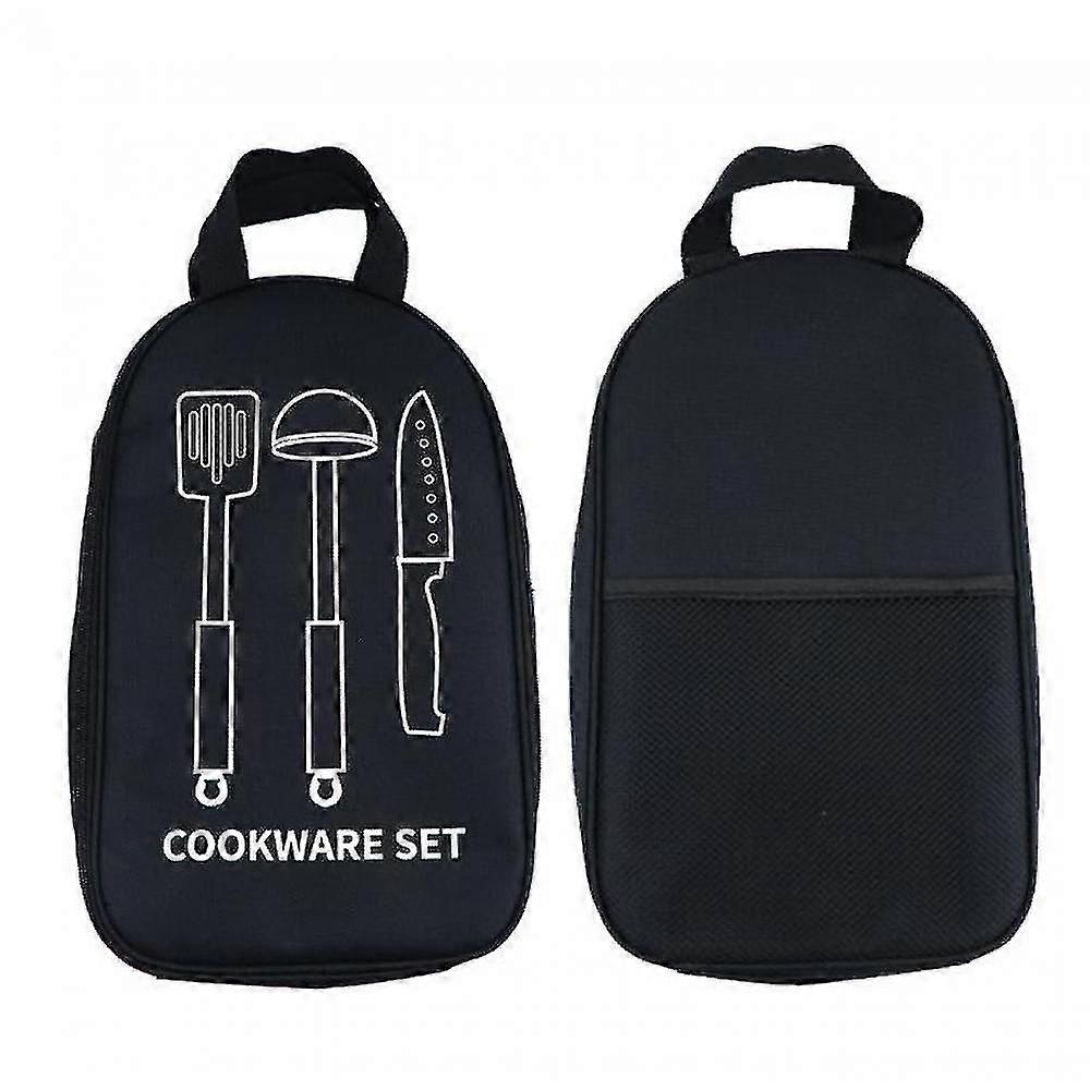 Outdoor camping cookware storage bag black