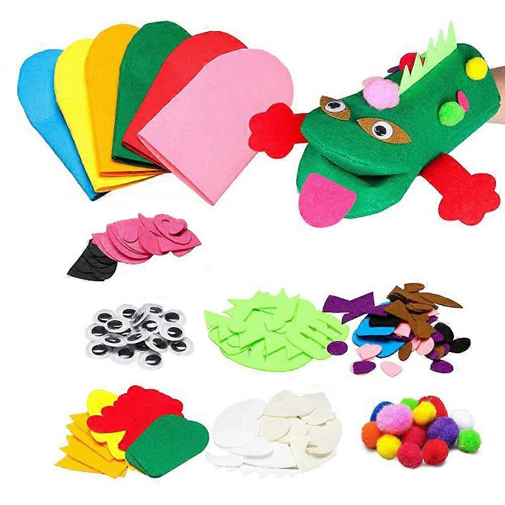 DIY Felt Hand Puppet Making Materials Set Cute Animals Theater Craft Fabric AU