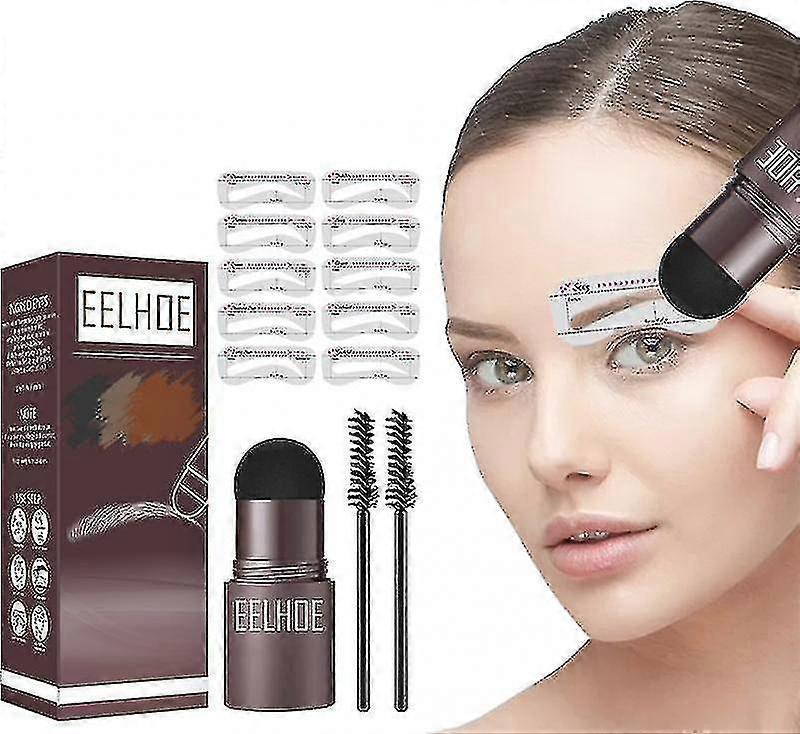 Kit de pochoir à sourcils Kit de mise en forme de tampon de sourcils Ensemble de moule d’impression de sourcils imperméable
