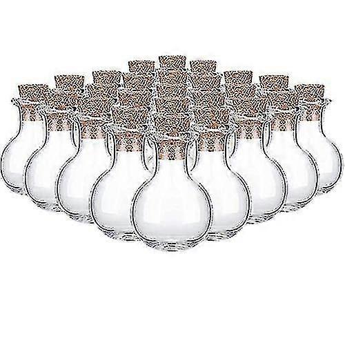 10x Small  Miniature Glass Bottles