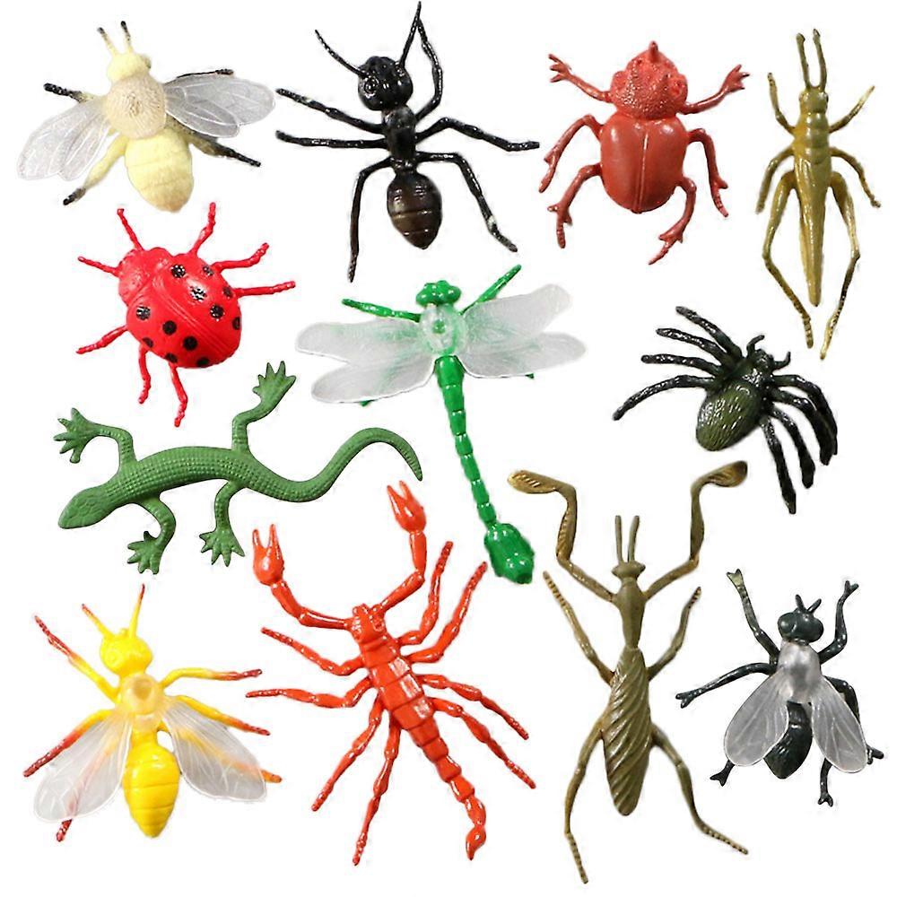 12Pcs Insect Simulation Model Toys Bug Children Educational Resource High Reallistic Insects Figures Toys