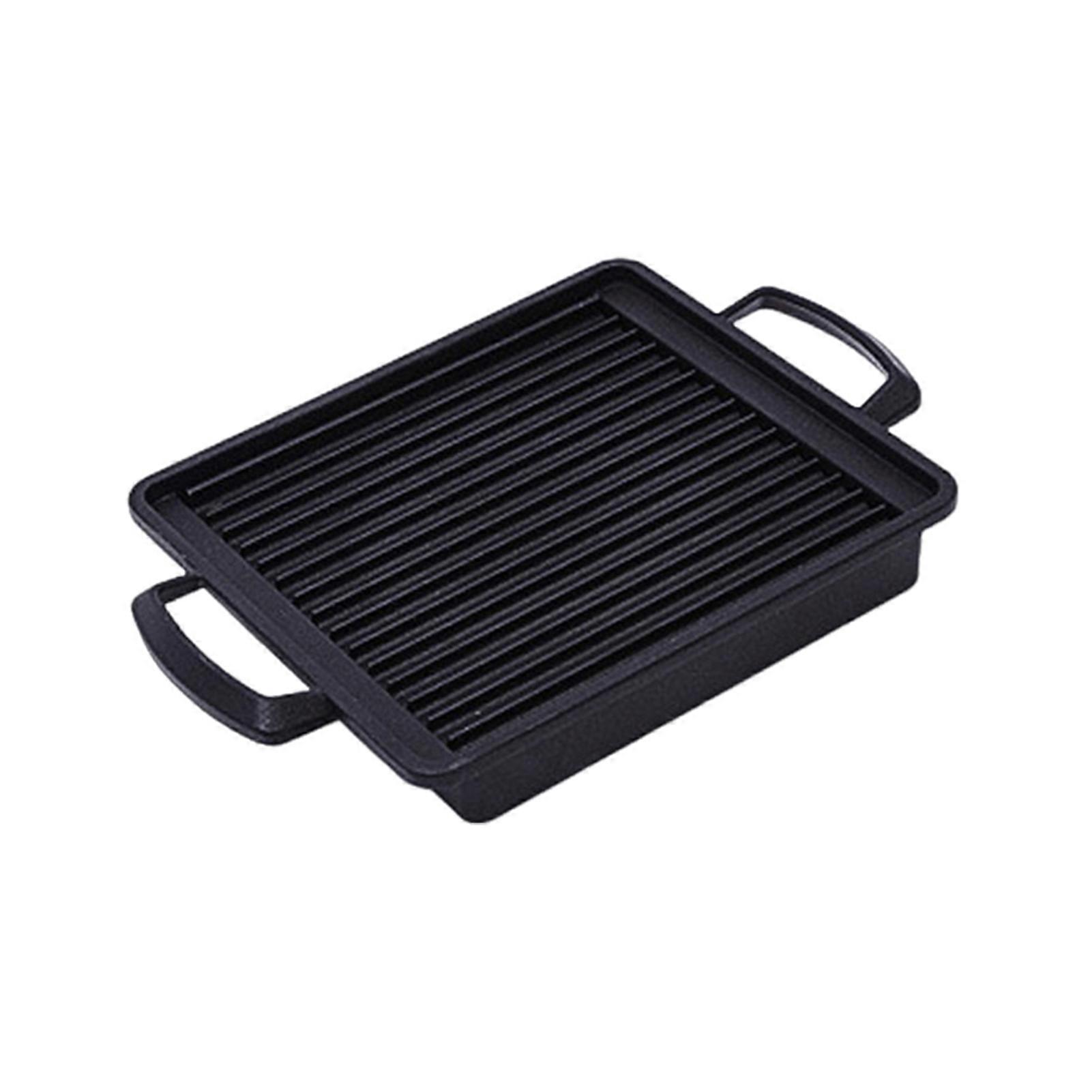 Aluminum Rectangle Griddle with Helper Handles Nonstick Griddle Grill Seasoned Versatile Stovetop Oven Indoor Outdoor Use