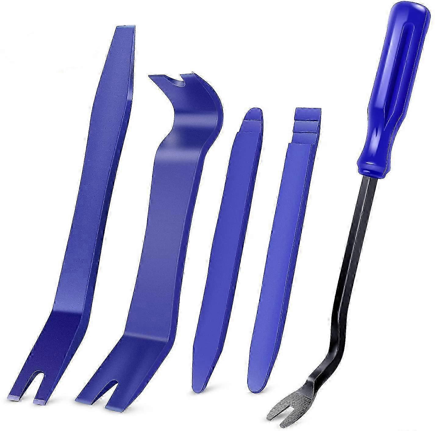 Auto Trim Removal Tool Kit No Scratch Pry Tool Kit for Door Clip Panel and Audio Dashboard Removal - 5 Pieces