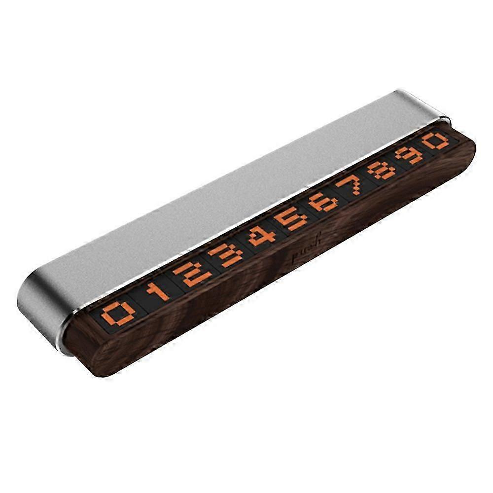 Car Temporary Car License Plate Walnut Double Number Temporary Parking Sign Can Hide Luminous Parki