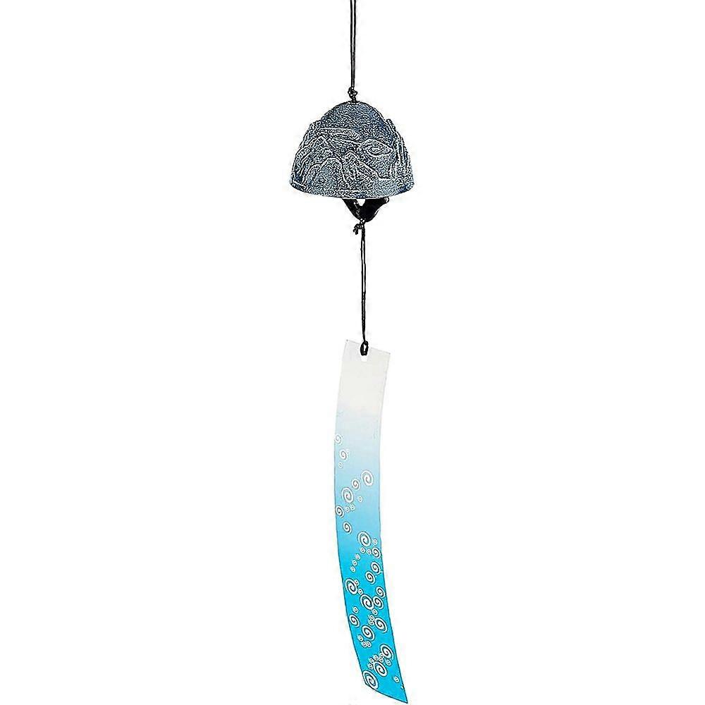 Iron Wind Chime with Polyester Cord & Paper Cone Midnight Blue 485mm