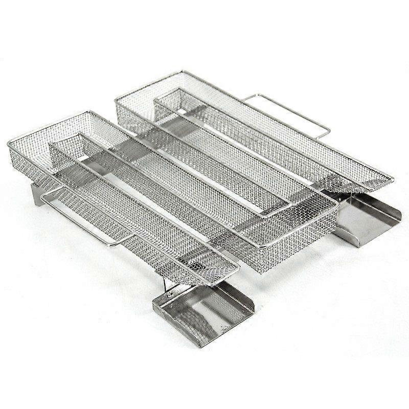 Smoked Box Grill Wood Chips Smoked Grill Accessories Portable Stainless Steel Smoked Box with Handle Meat Smoker