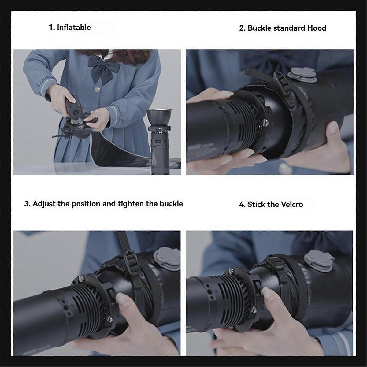 Air Tube Inflatable Softbox Ballon Diffuser for COB Video Light Softbox with Inflation Pump