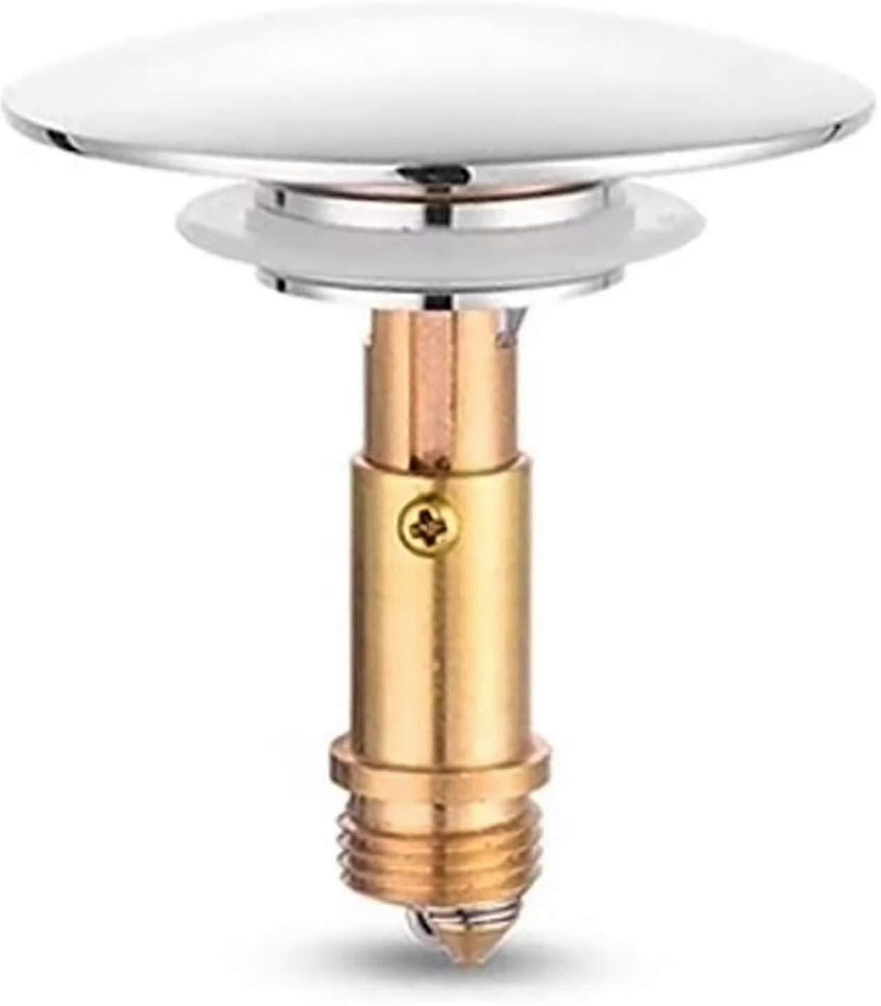 1pc Pop Up Click Clack Sprung Plug Stopper,bathroom Basin Sink Drain Plug Stopper,waste Push Button