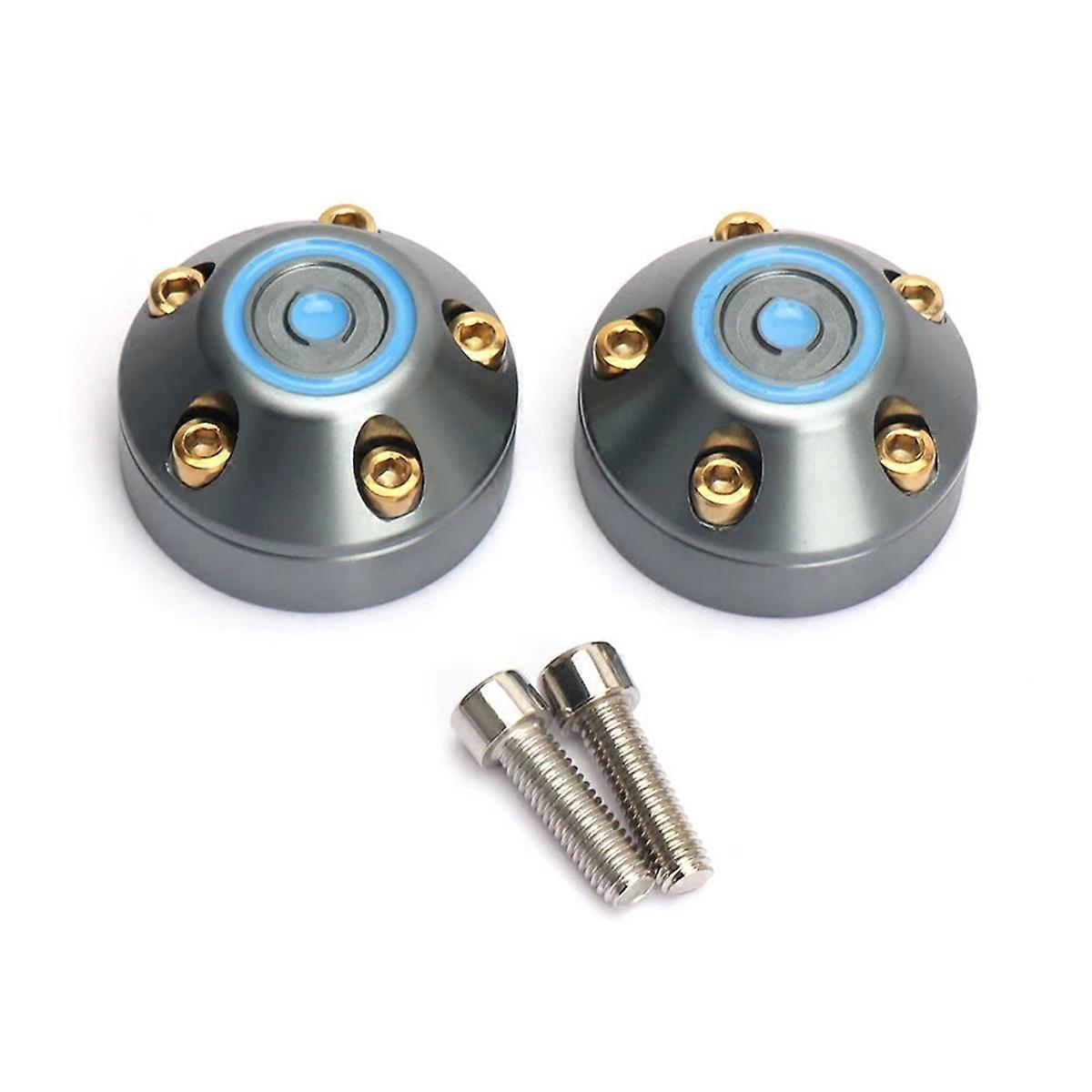Motorcycle Handlebar Grips Slider Cap Plug Bar End Kit for 150 Sprint 150 300 GTS300 Titanium