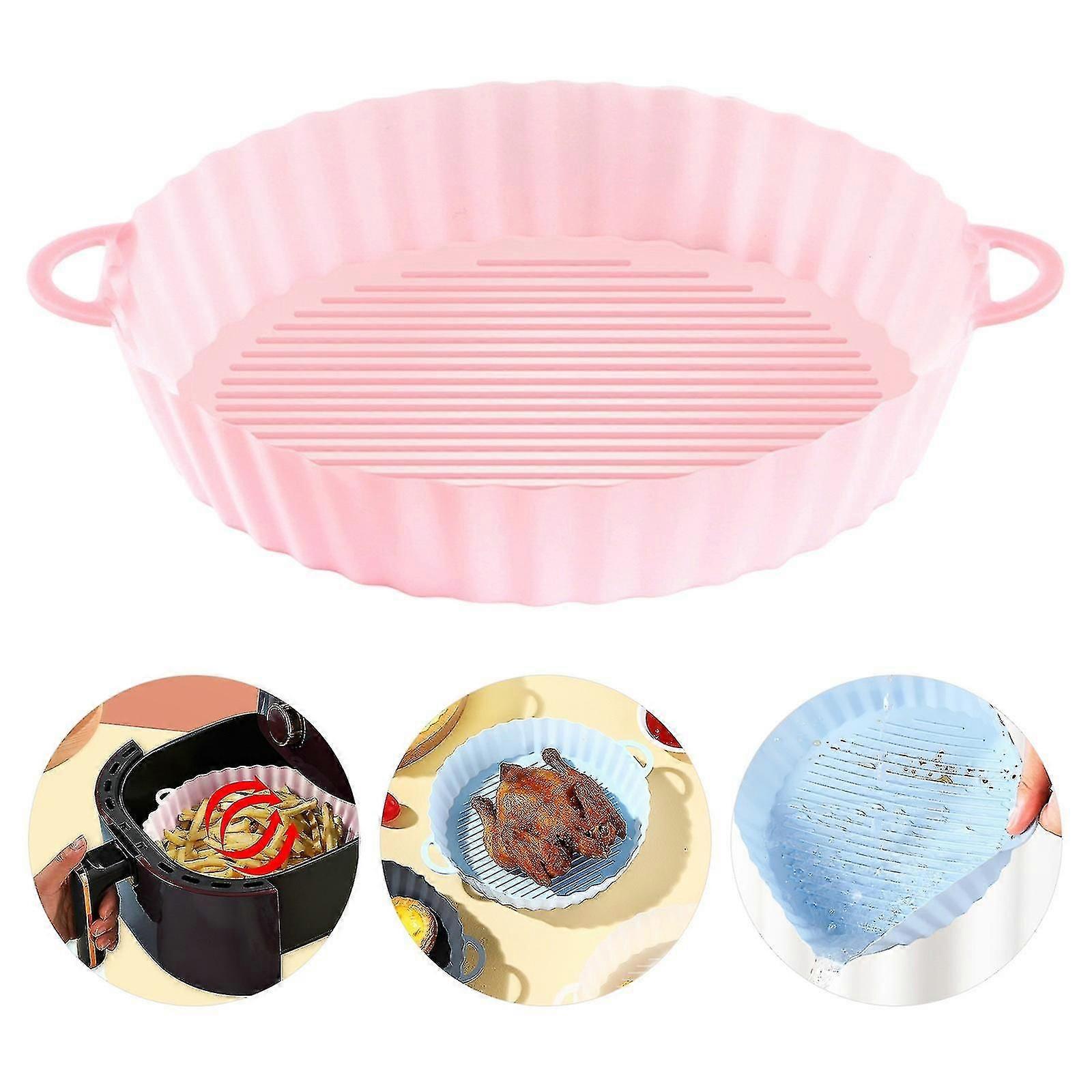 Air Fryer Silicone Pot Round Liners Reusable Air Fryer Basket Liners Accessories - Replacement Of Parchment Liners-[8.3inch]