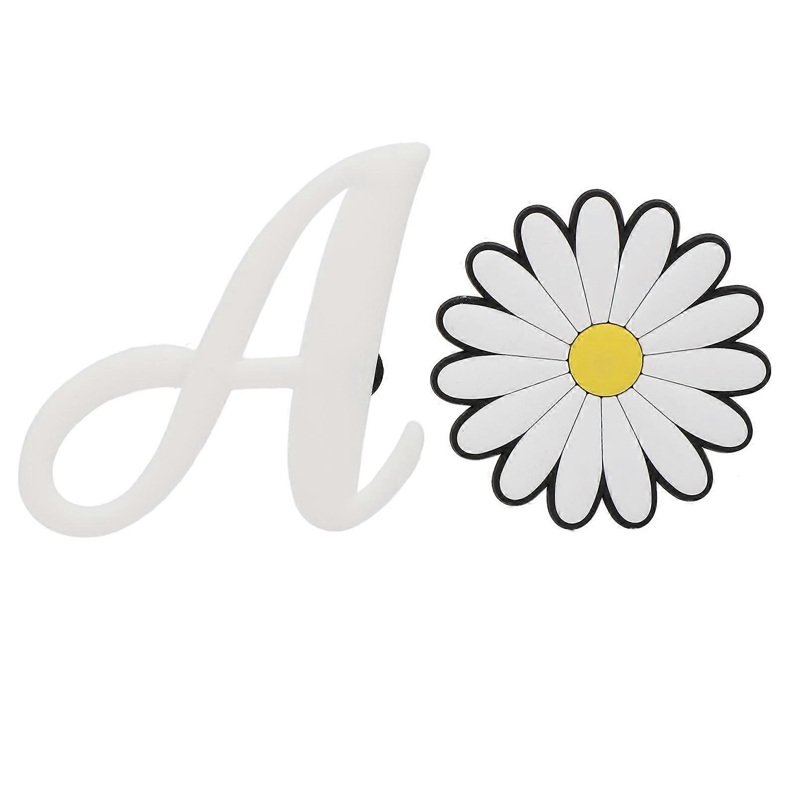 2Pcs Silicone Letter Charms for Beach Bag A+Daisy