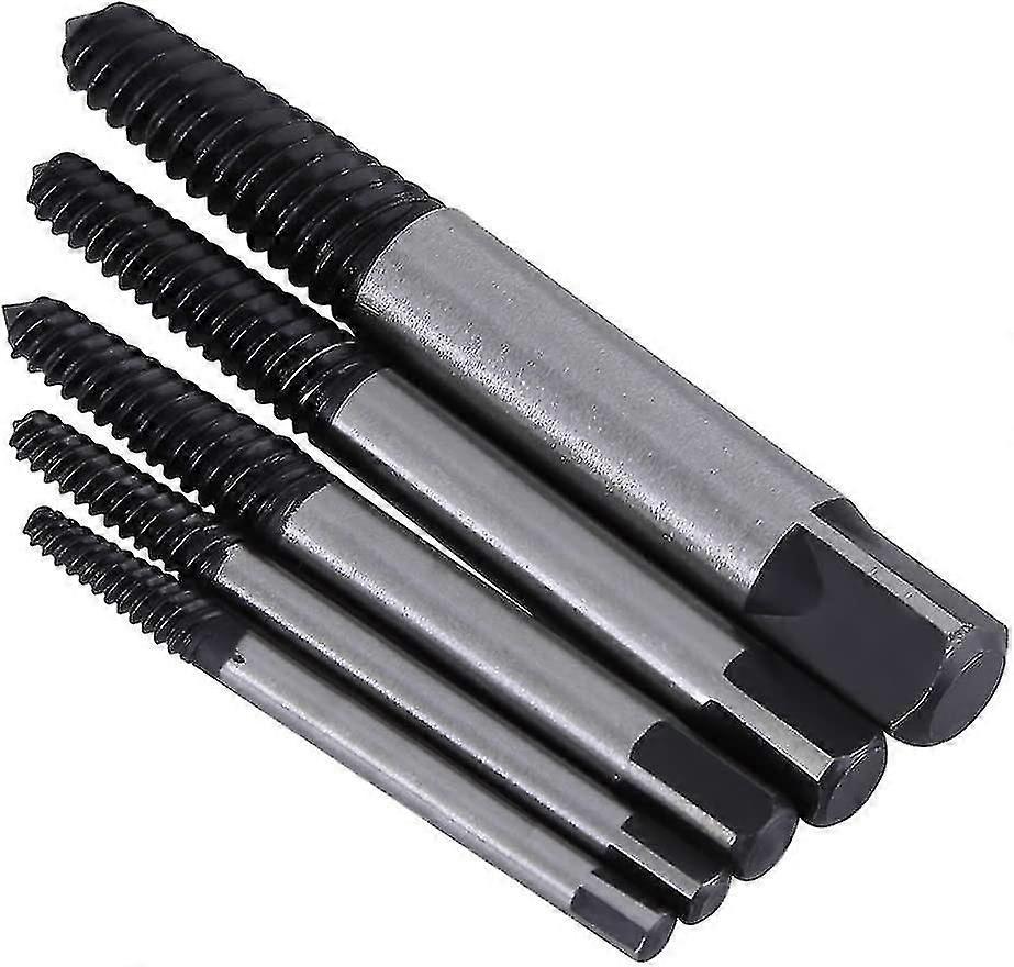 5 Piece Set Broken Wire Puller Screw Extractor - Damaged Screw Removal Set To Remove The Broken Stripped Bolt Screw
