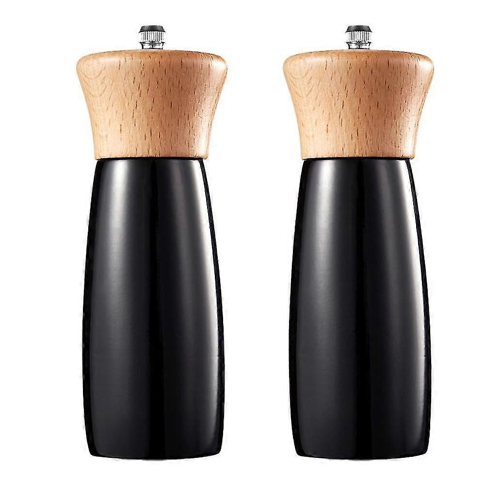Juego de molinillos de sal y pimienta de madera, elegante molinillo de sal marina Lighthouse y molino de pimienta negra