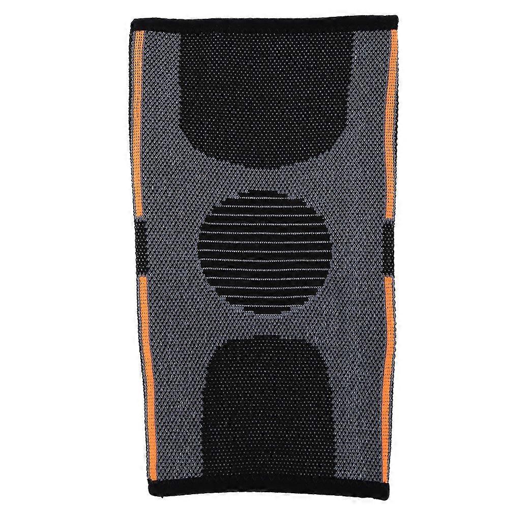 ניילון אלסטי נושם ספורט כרית ברכיים פיקת ברך ציוד מגן לברך (כתום L)