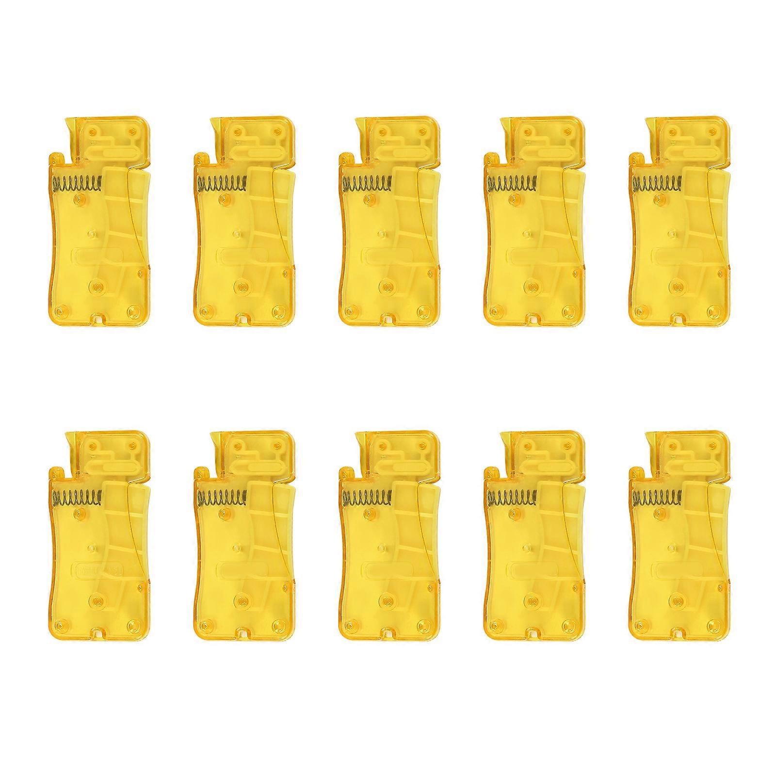 10Pcs  Automatic Needle Threader Easy Needle Threader Tool Self-Thread Guide Quick Needle Threading Tool  Yellow