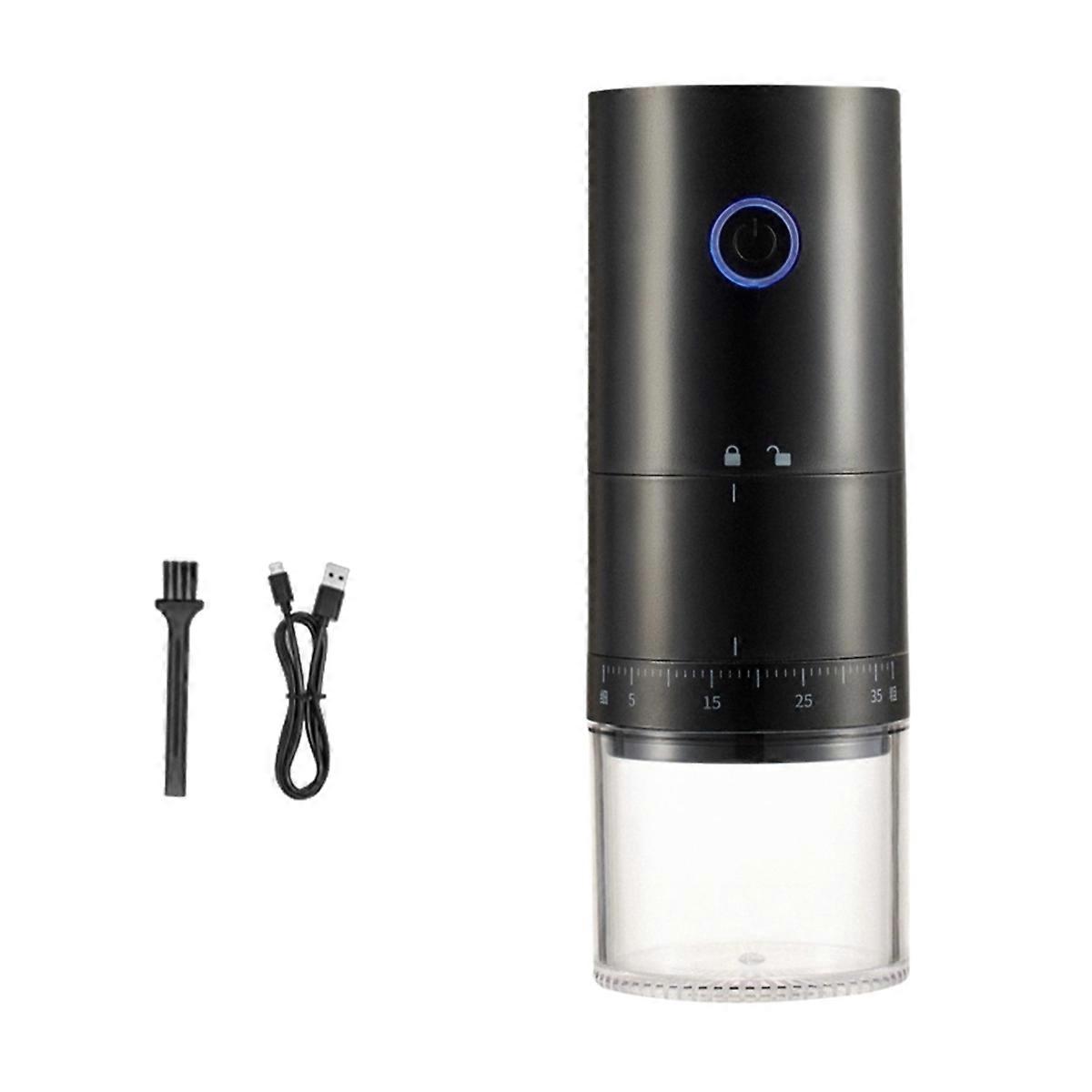 Portable Electric Coffee Grinder 38 Gears Adjustment One-Button Start Bean Grinder for Home Office
