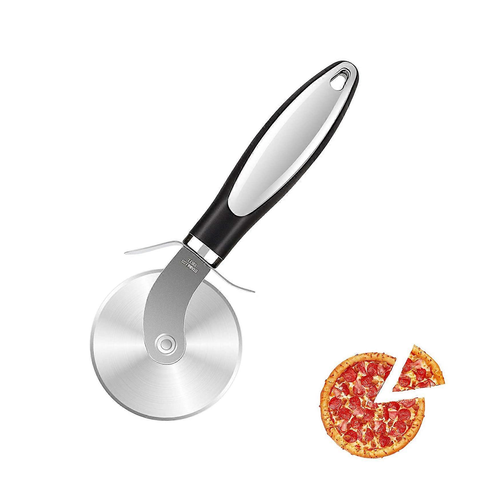 Pizza Cutter Wheel with Non-Slip Ergonomic Handle, Stainless Steel Blade, 9-Inch Size, Dishwasher Safe
