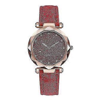 Casual Vrouwen Ry Sky Polshorloge Rhinest Er Ladiesred