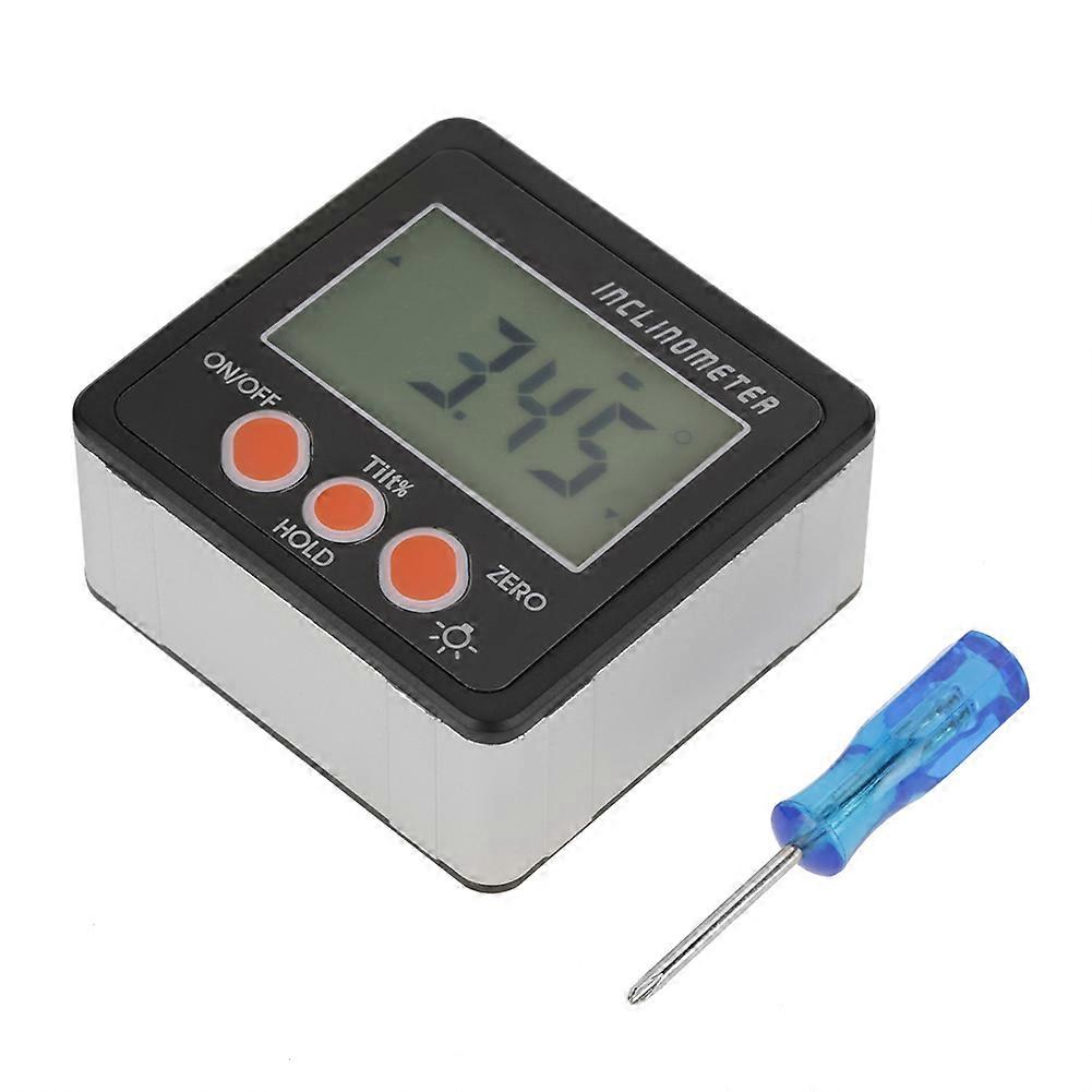 Digital Magnetic Inclinometer Angle Gauge Meter Protractor 4 x 90° (Black)