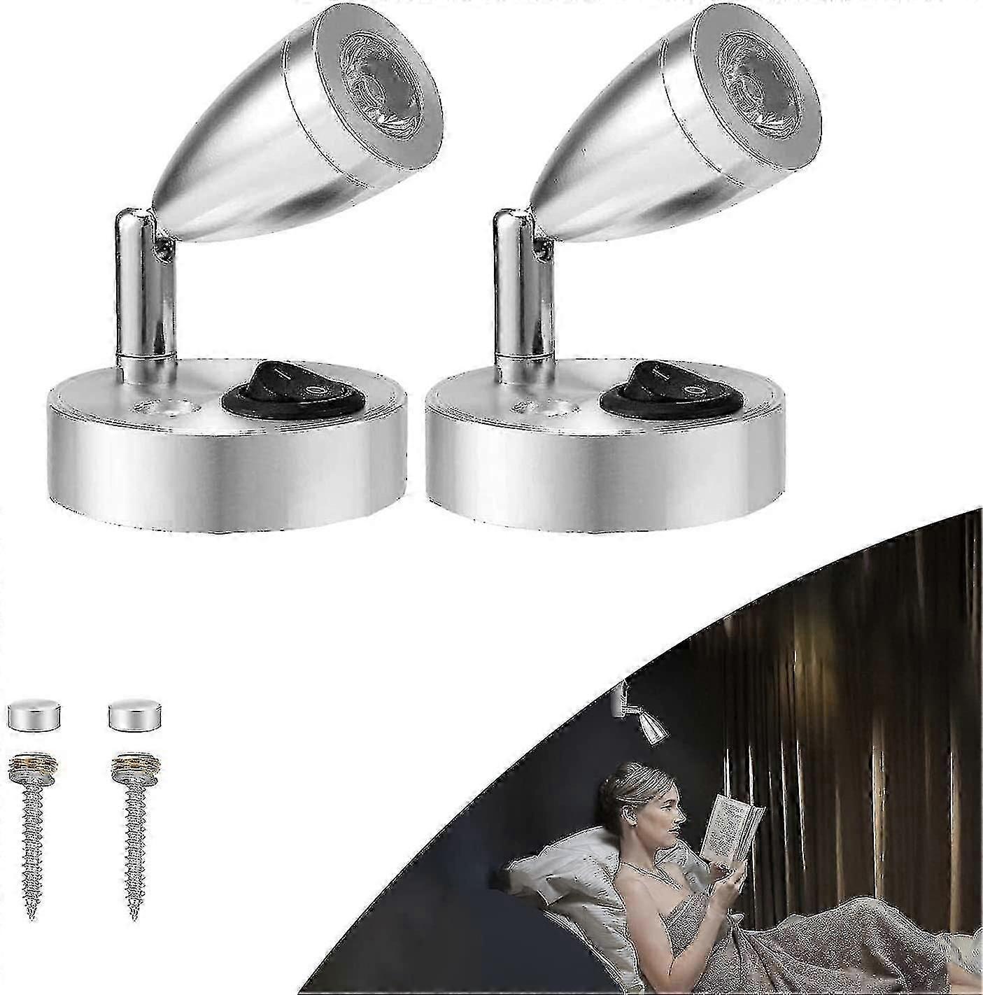 2 Led Spotlight Reading Lights 3w 12v With Switch