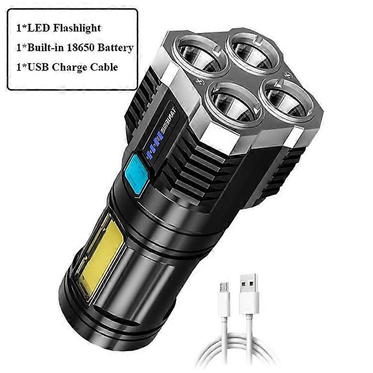 High Power LED Flashlight USB Rechargeable Outdoor Camping Ultra Bright Torch