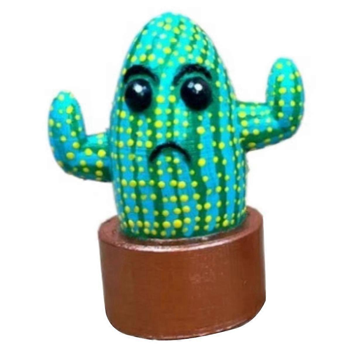 Cactus Doll Big Eye Cactus Miniature Unique Mini Desktop Cactus Ornaments Room Decoration B