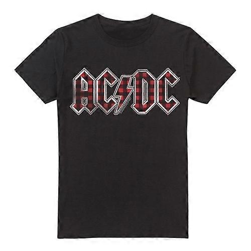 AC/DC Mens Plaid Logo T-Shirt