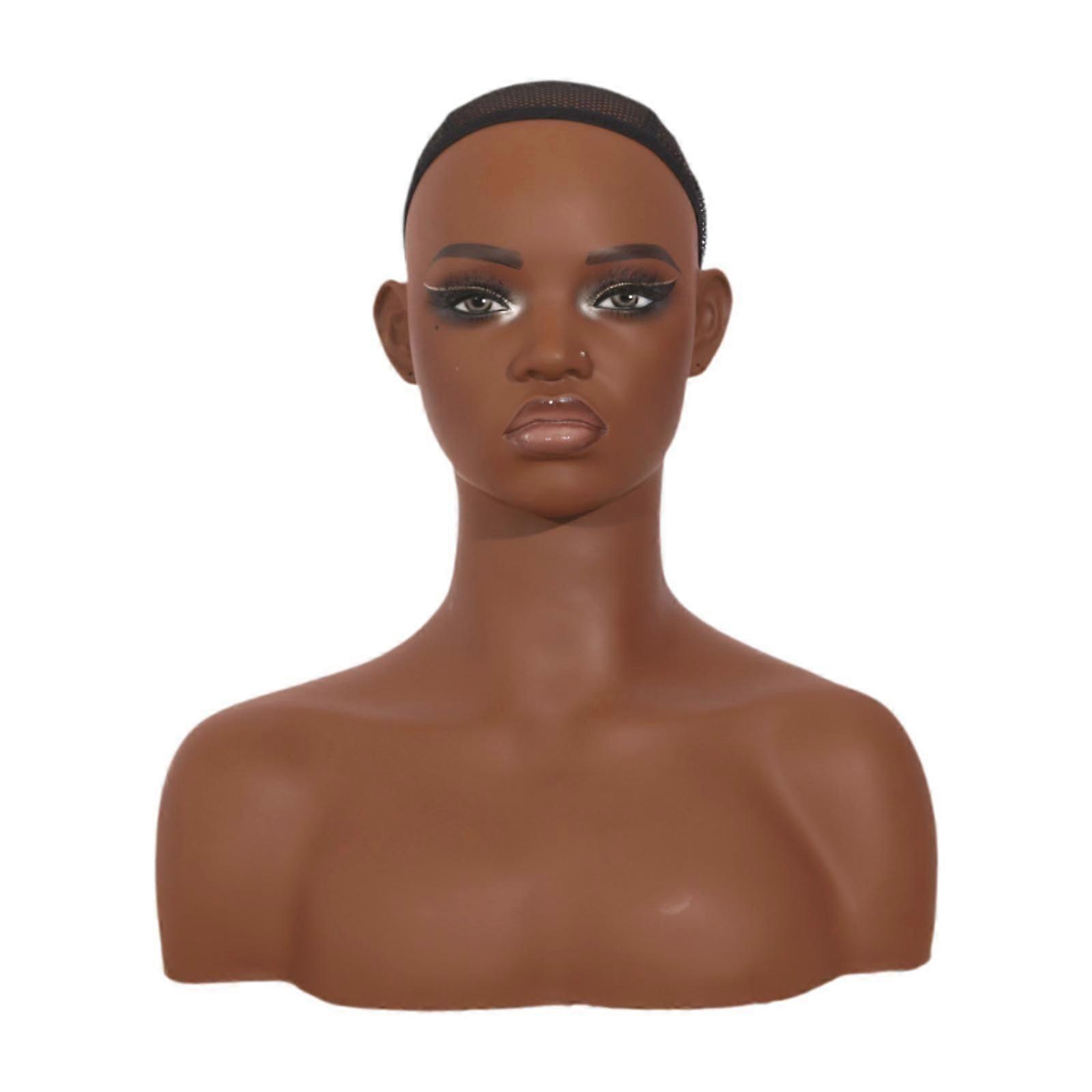 Güzellik Salonu Gözlükleri Kolye için Gerçekçi Kadın Manken Başlı Peruk Tutucu