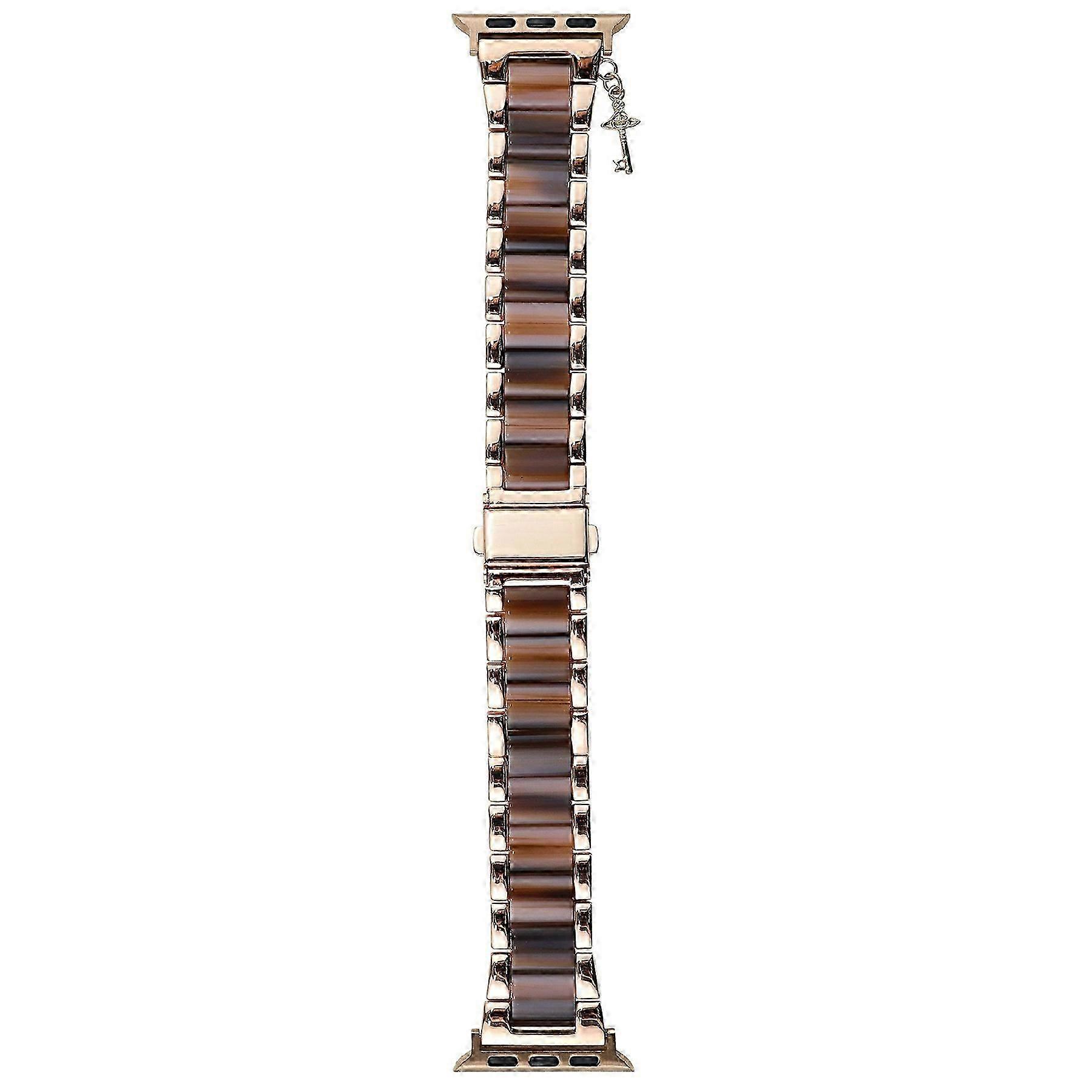 Resin+Zinc Alloy Strap for Apple Watch Series 10 42mm/ Series 9 8 7 41mm/ SE (2023/2022) SE 6 5 4 40mm/ 3 2 1 38mm Band-HHY