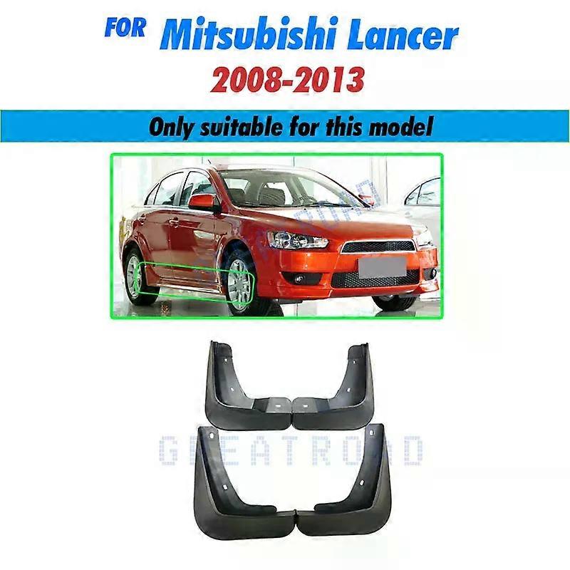 Exquisite 4Pcs Car Front Fender Flares Rear Splash Guards Mud Flaps Mudguards for Mitsubishi Lancer EX 2008 2009 2010 2011 2012 2013