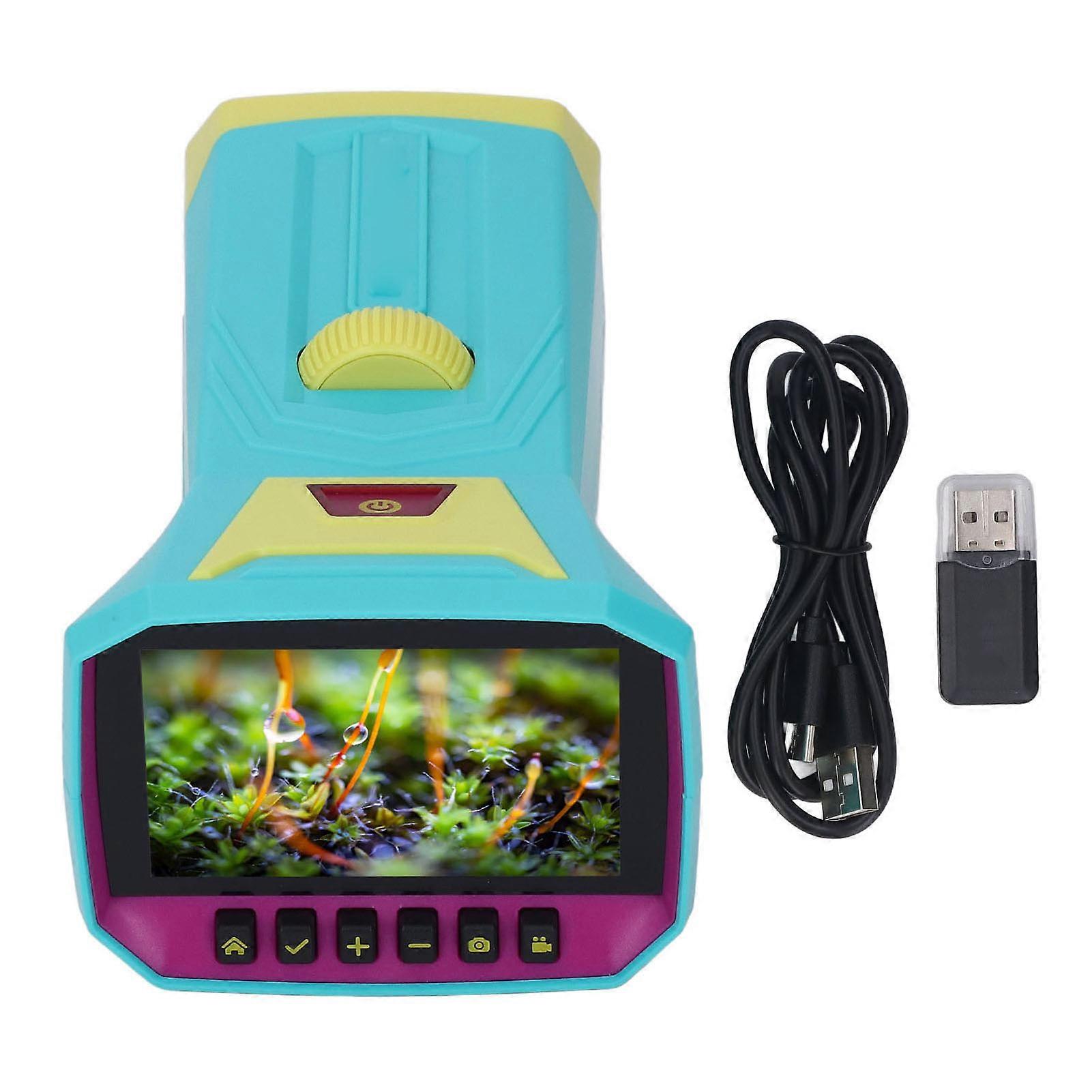 Handheld Digital Microscope Portable Mini Pocket Camera HD 3in IPS Screen for Student Science Experiment