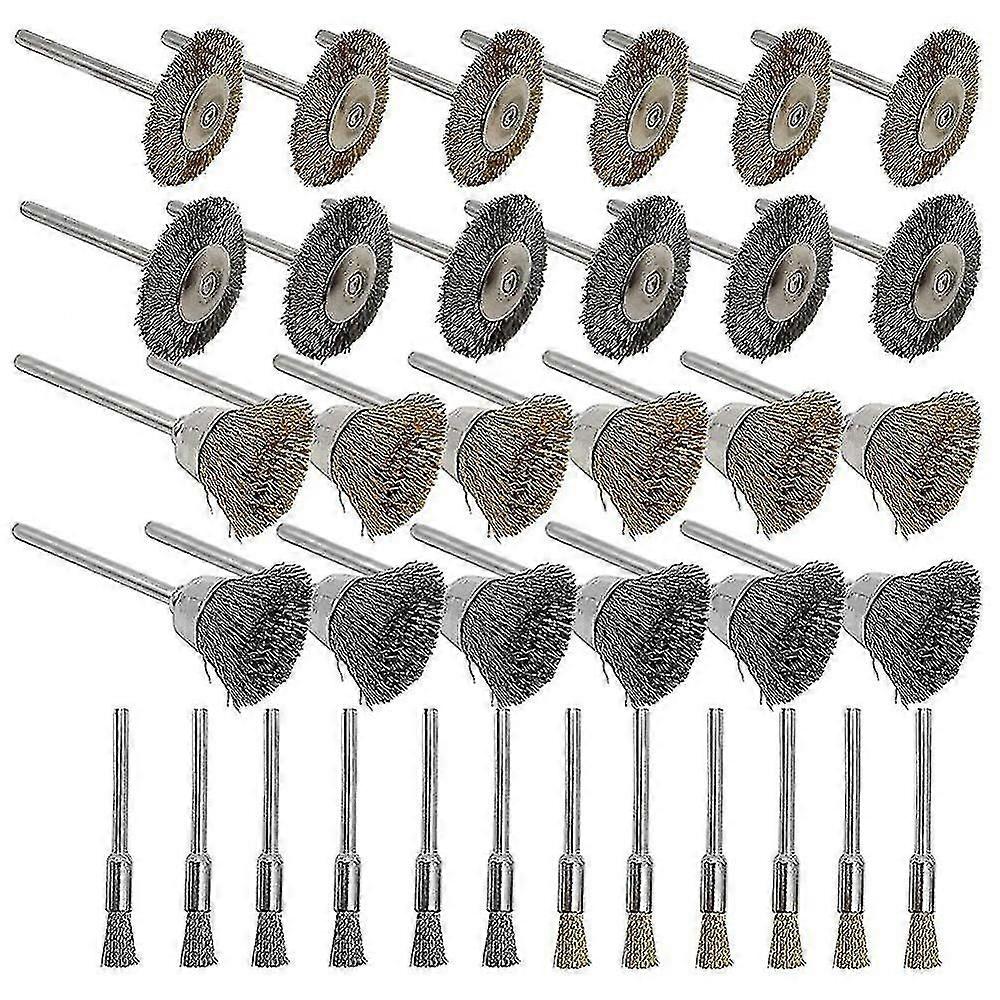 Wire Brush Set 36 Pieces/set, Brass And Wire Brush Set, Rotating Tool Accessories For Polishing And