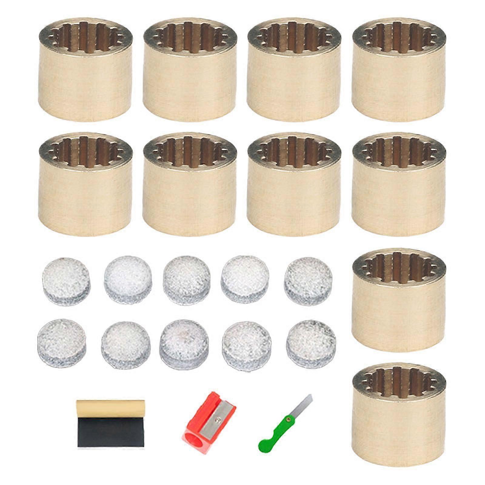 10Pcs Billard Queue Stick Ferrules Billard Pool Queue Zubehör Kupfer Hoops Durchmesser 10mm