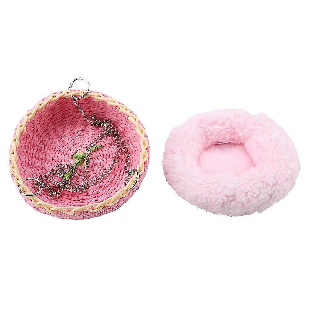 Winter Warm Soft Pet Hanging House Cage Bed For Hammock Squirrel Rabbit Plush Fabric Small Hammock Compatible