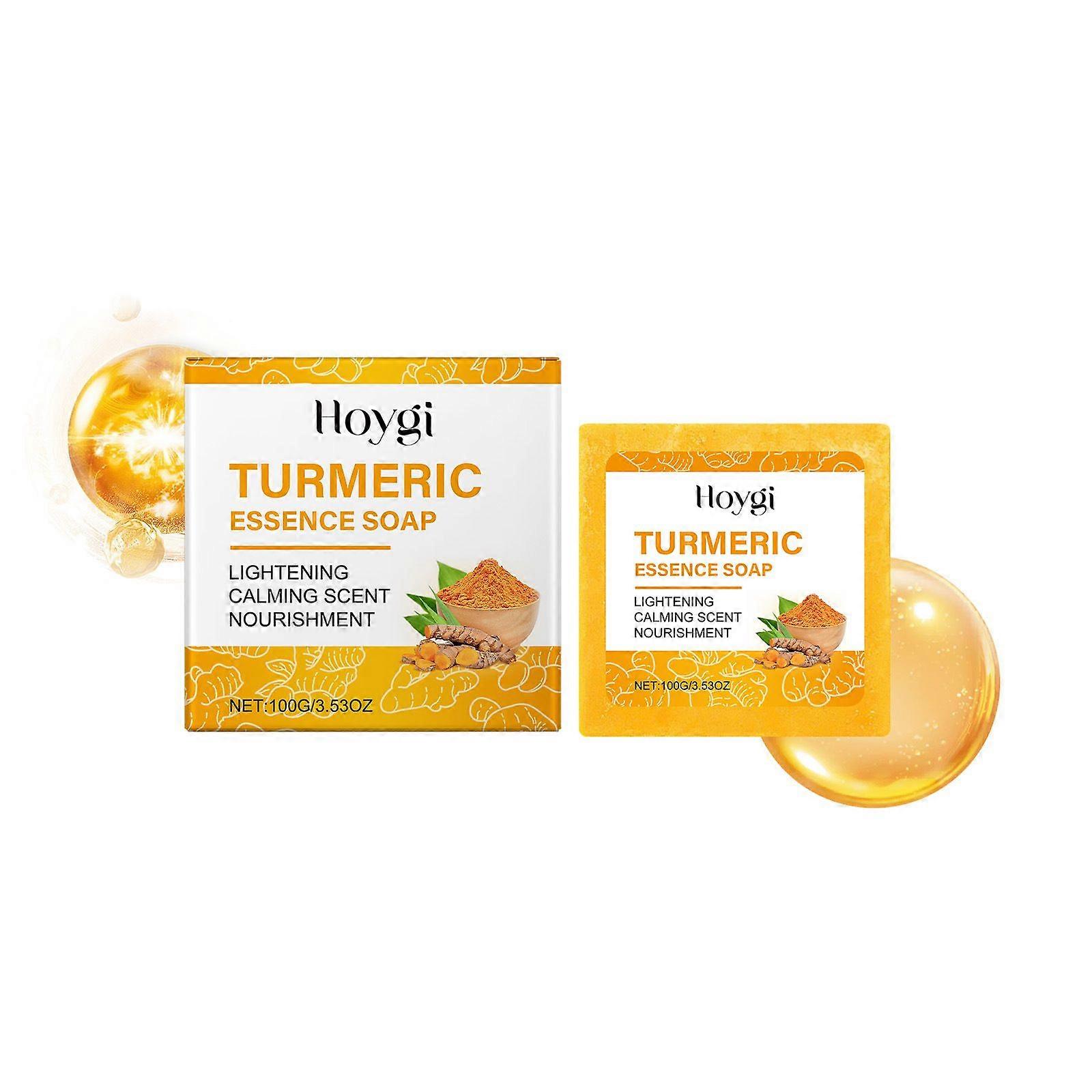 Hoygi Turmeric Cleaning Soap Gentle Cleansing Nourishing Moisturizing Body Skin Delicate Cleansing Refreshing Cleaning Soap