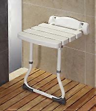 Mayotte - Fold-Down Shower Seat with Floor Support, Aluminium