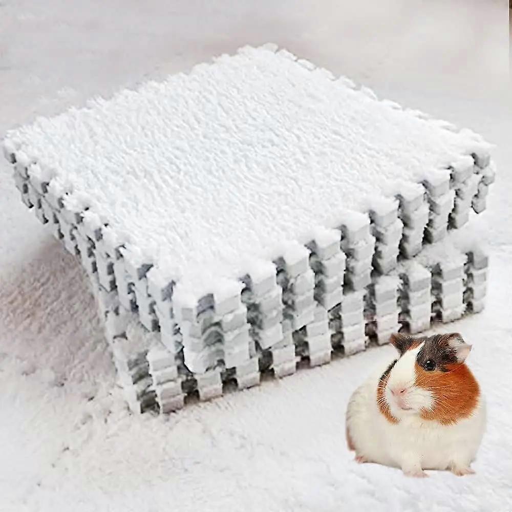4/10Pcs Rabbit Guinea Pig Cage Liner Small Pet Items Anti Slip Bedding Mat Pee Pad for Hamsters Soft Warm Rabbit Sleep Mat Bed