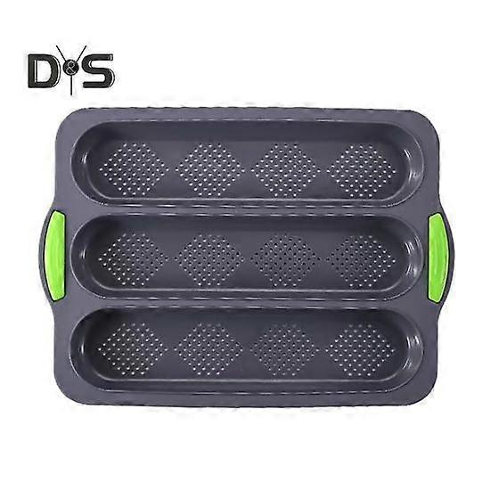 Anti-scalding Baguette Pan 3 Slots Useful Soft Silicone Baguette Pan